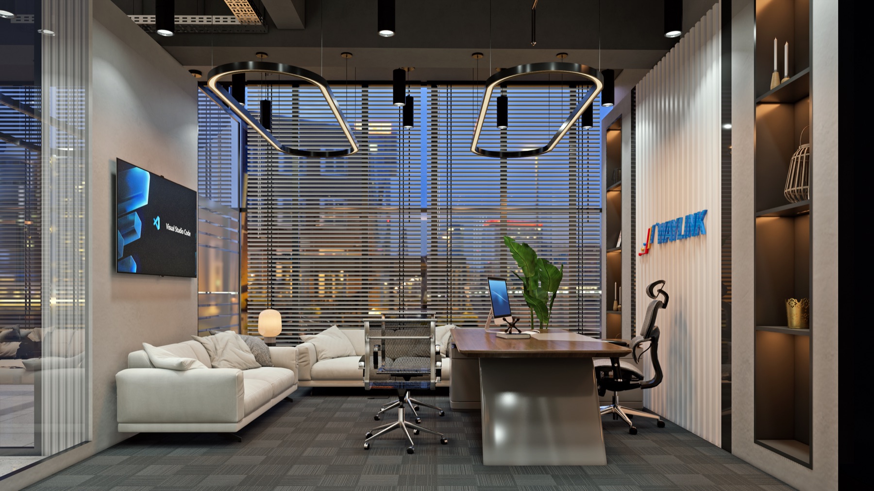 Inside the Waylink business office in Islamabad